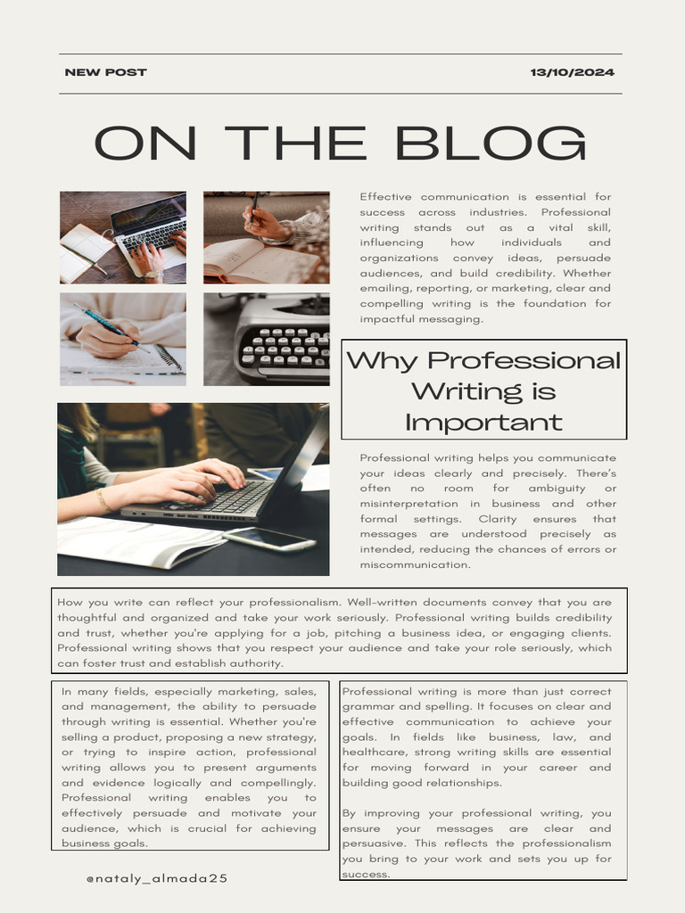 Importance of Professional Writing | PDF | Communication | Credibility
