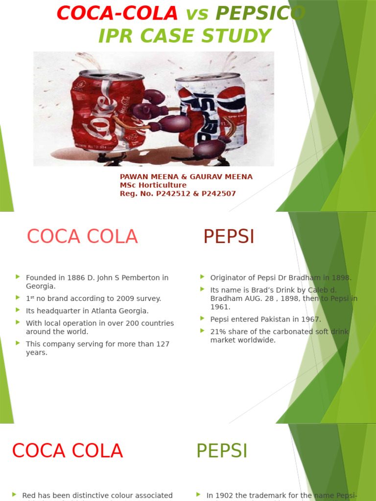 Coca-cola vs Pepsico Pawan Meena | PDF | Pepsi | Coca Cola