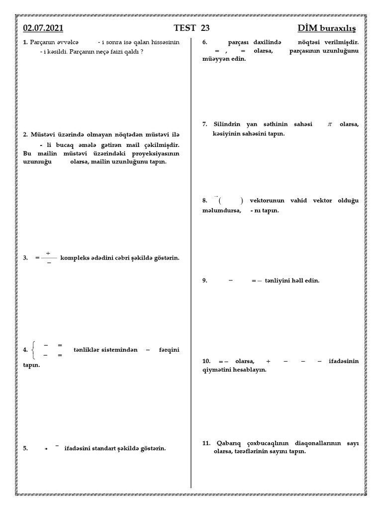 Test 23 | PDF