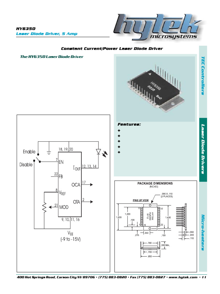 Hytec Laser Driver | PDF | Power Supply | Diode
