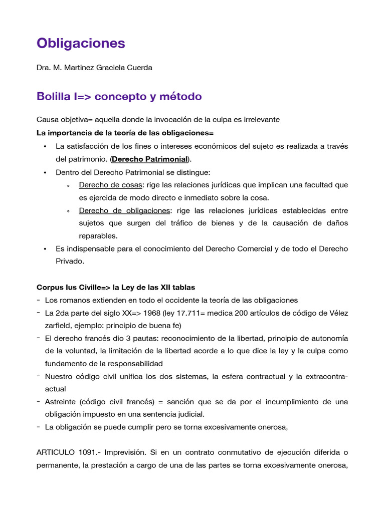 Teoría de las Obligaciones en Derecho Civil | PDF | Pagos | Bienes (Ley)