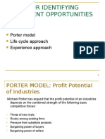 Tools For Identifying Investment Opportunities: Porter Model Life Cycle Approach Experience Approach