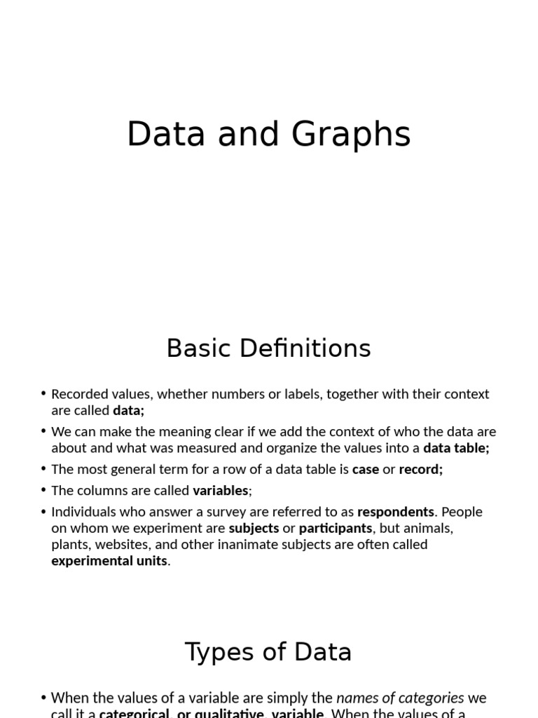 Chapters 1 and 2 Statistics | PDF
