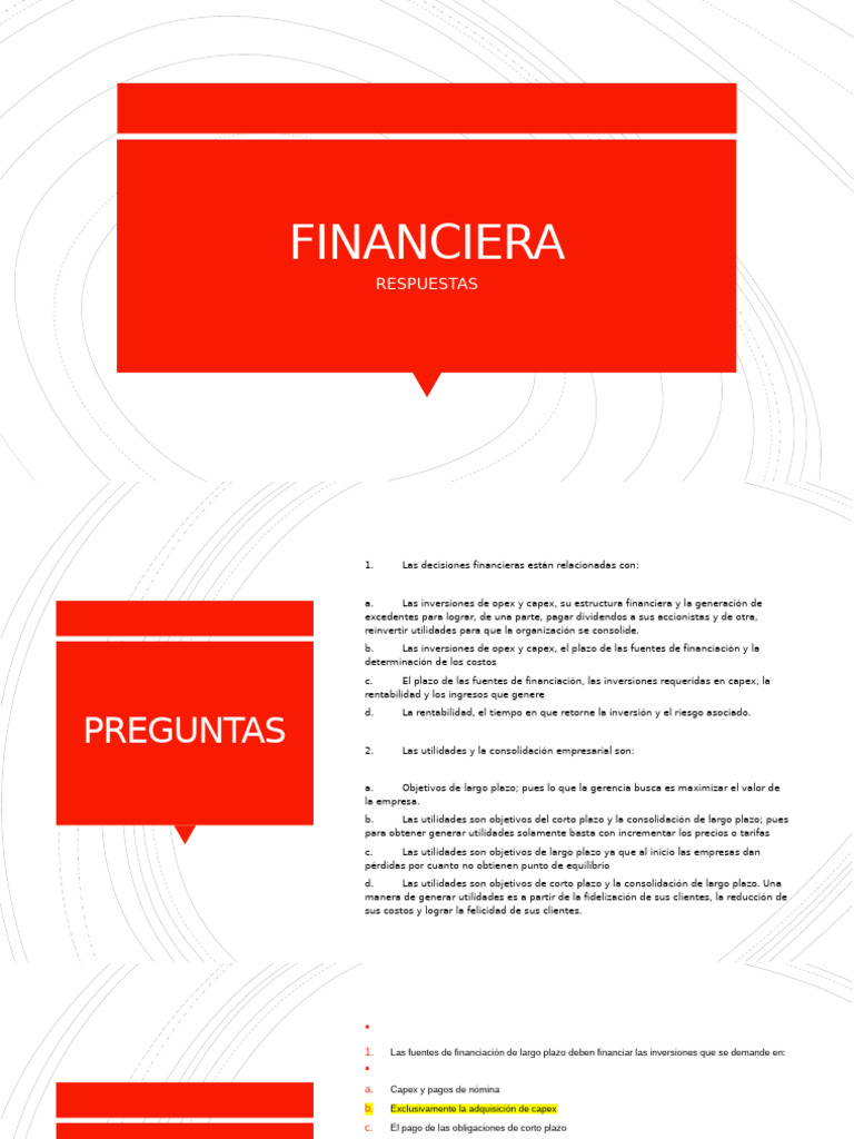 Decisiones Financieras y Consolidación Empresarial | PDF | Inversiones ...
