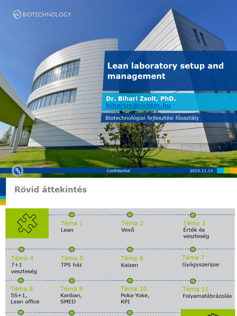 2023 - Lean Laboratory Setup and Management - 20231113 | PDF