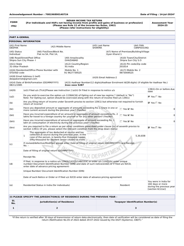 Dividend Income Tax Filing u/s 115A | PDF | Capital Gain | Tax Deduction