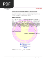 Constancia de Habilidad Profesional CTMP | PDF