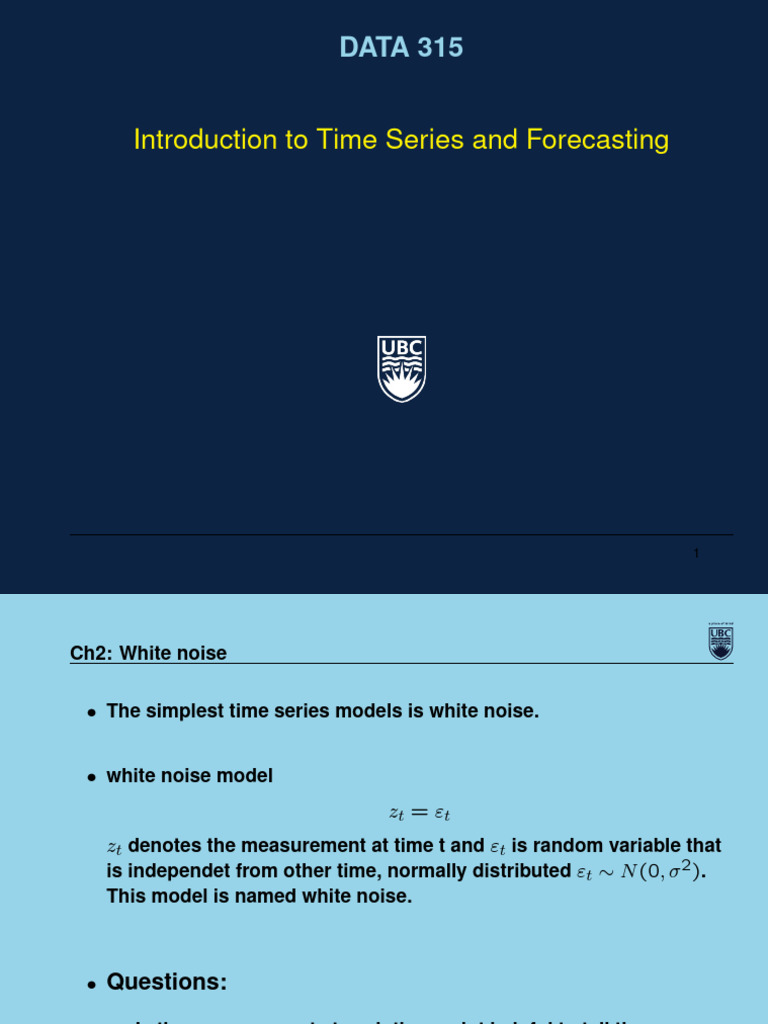 Understanding White Noise in Time Series | PDF | Normal Distribution ...
