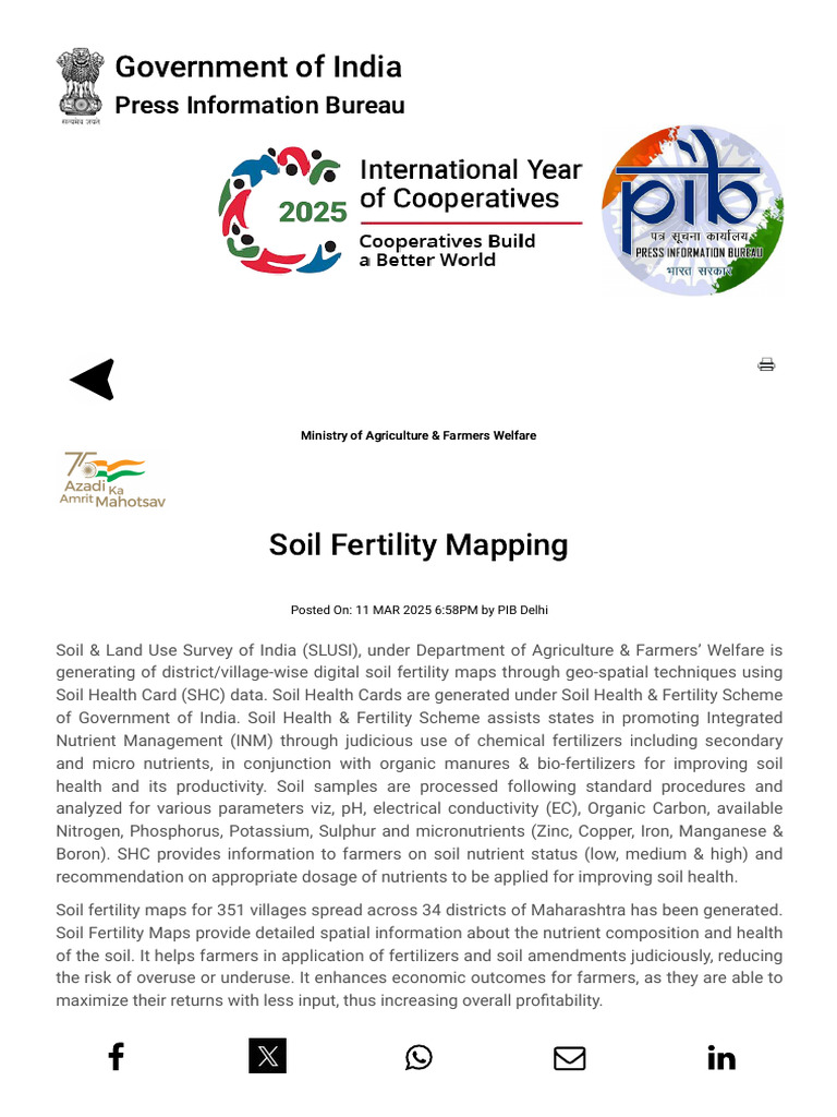 Soil Fertility Mapping in India | PDF | Soil | Plant Nutrition