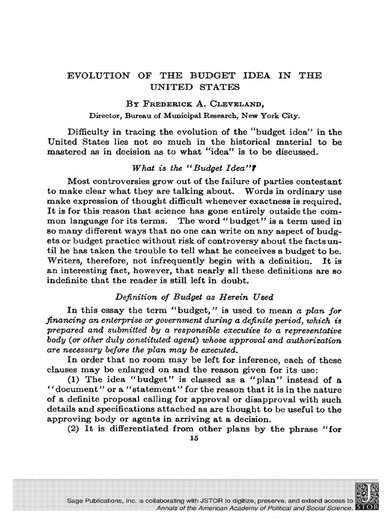 Evolution of Budgeting in the U.S. | PDF | Presidents Of The United ...