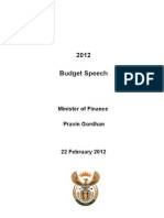 2012 Budget Speech: Minister of Finance Pravin Gordhan