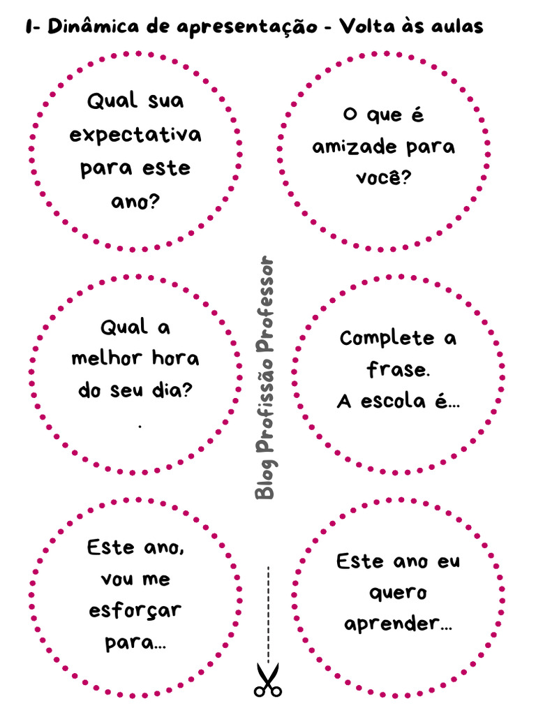 Dinâmicas de Apresentação para Volta às Aulas | PDF