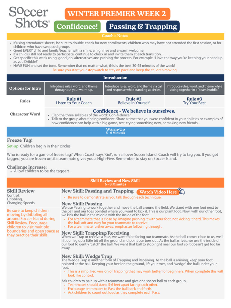 Soccer Coaching Session Guidelines | PDF | Association Football