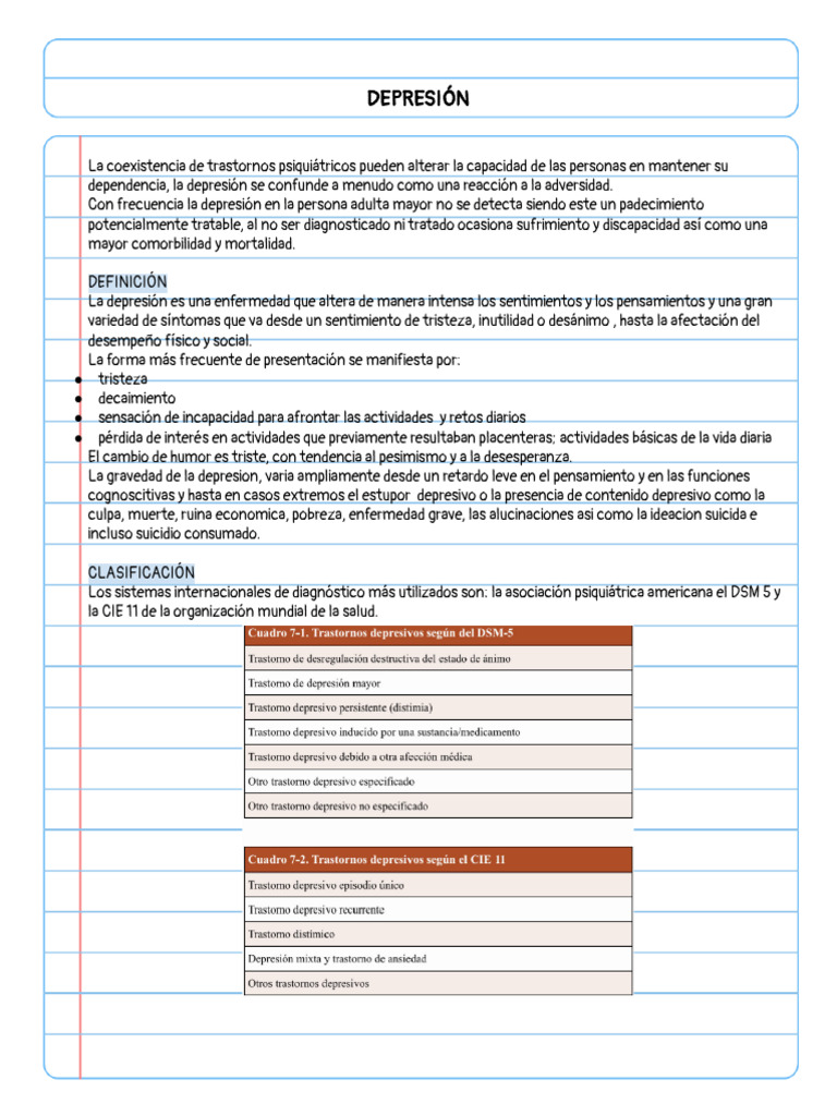 Depresión en Adultos Mayores: Causas y Tratamiento | PDF | Trastorno ...