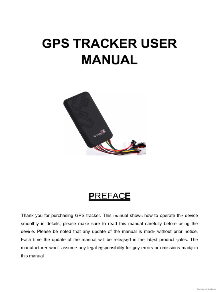 GPS Tracker User Manual Guide | PDF