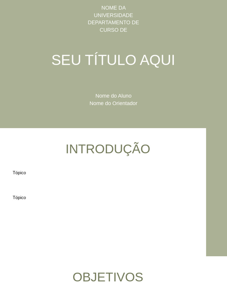 Estrutura de Trabalho Acadêmico Completo | PDF