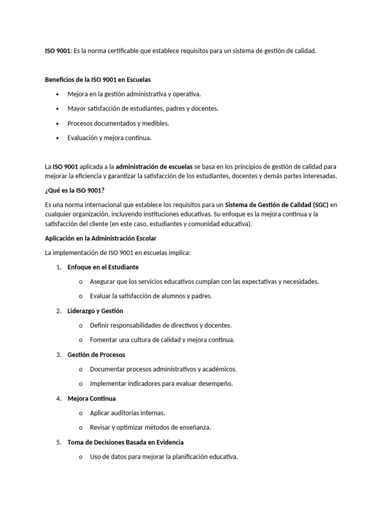 Ejemplos Practicos de ISO 9001 | PDF | Sistema de manejo de calidad ...