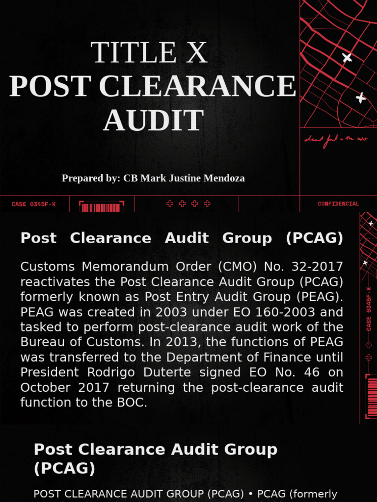 Post Clearance Audit Group Overview | PDF | Audit | Business