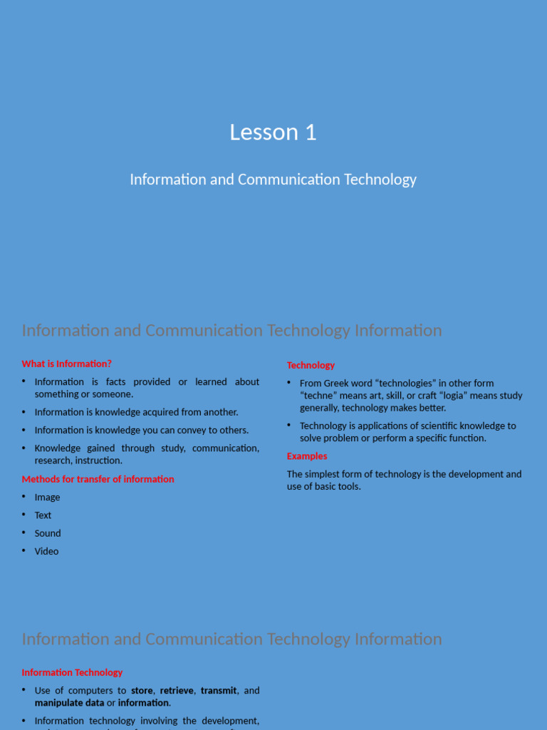 Understanding Information and Communication Technology | PDF ...