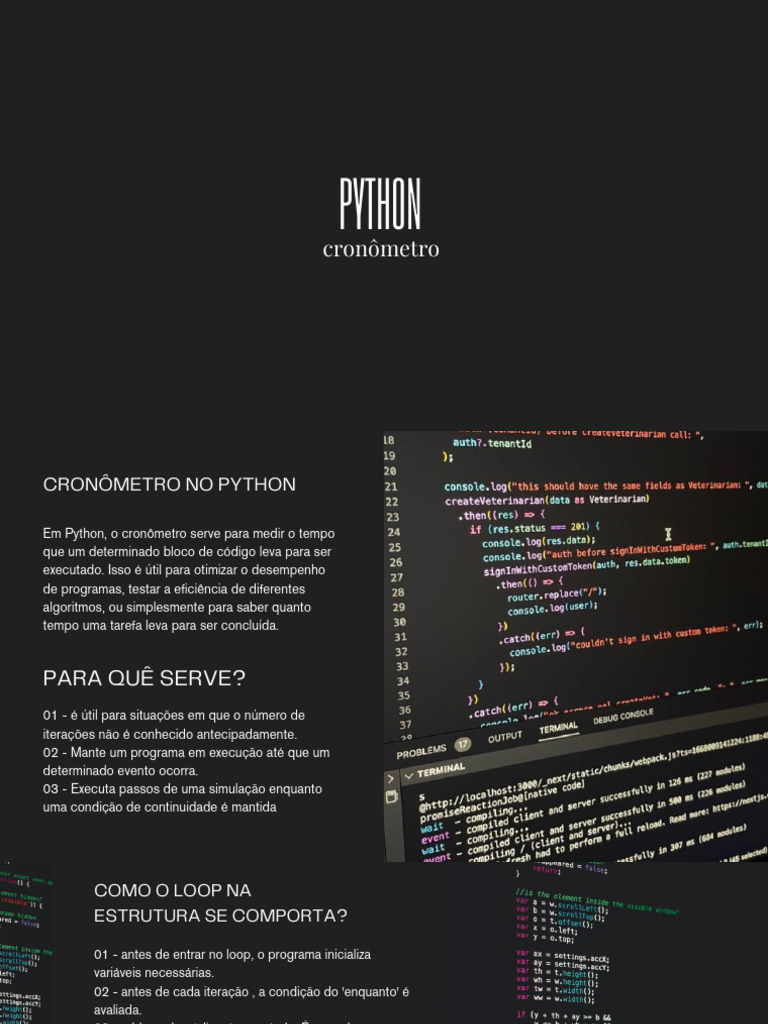 Cronômetro em Python: Medindo Tempo de Execução | PDF