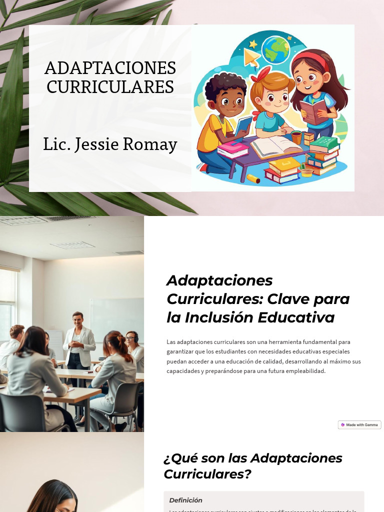 Adaptaciones Curriculares para Inclusión | PDF | Plan de estudios ...