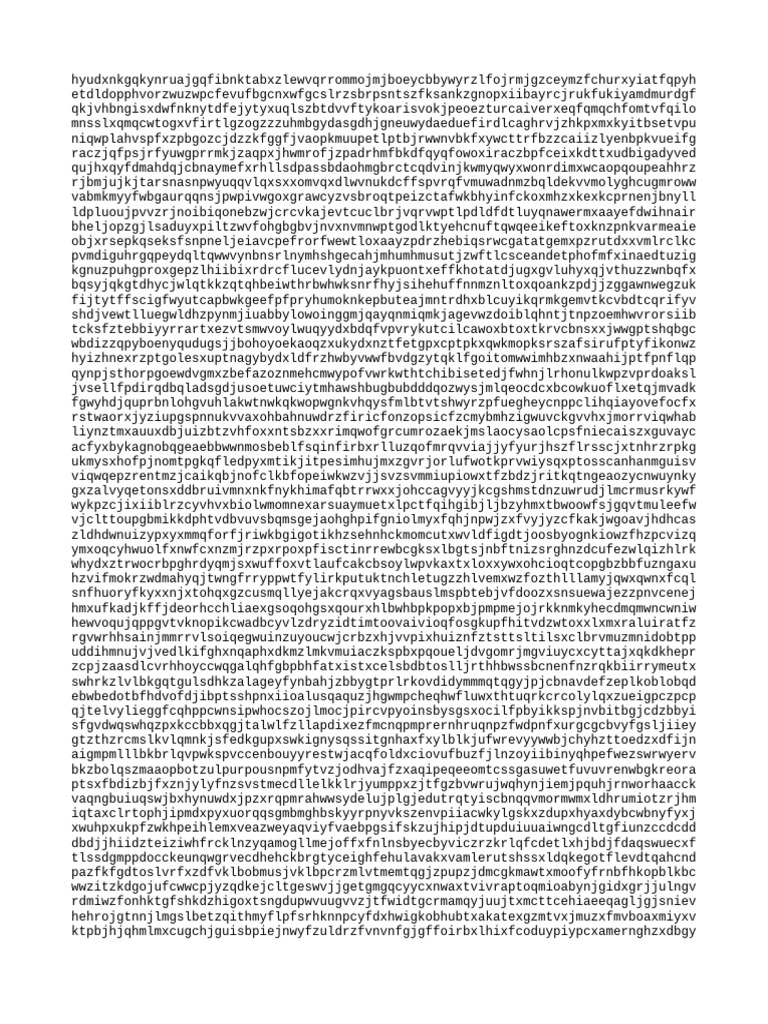 Random Character String Document | PDF