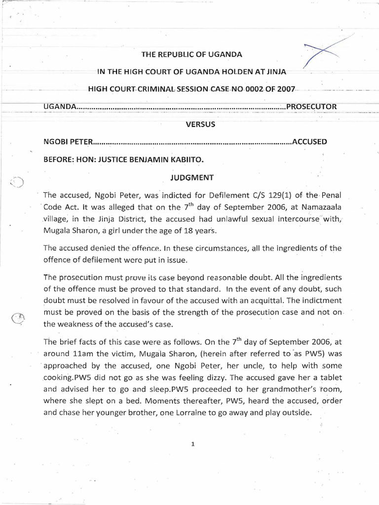 Uganda-case-High Court-Jinja-Ngobi Peter-Criminal Session Case No. 0002 ...