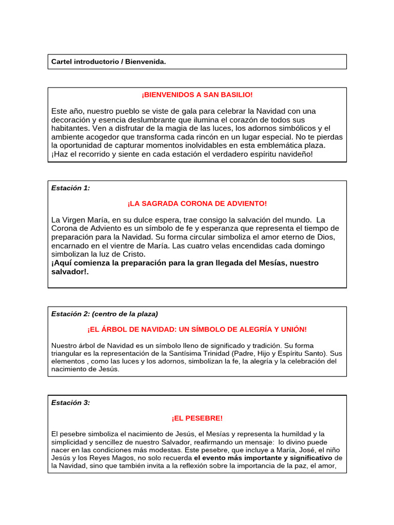 Navidad en San Basilio: Tradición y Fe | PDF | Navidad | Árbol de Navidad