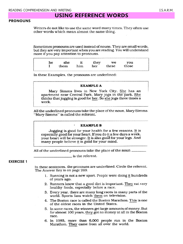 Using Reference Words | PDF