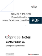 Cima E1 2012 Notes