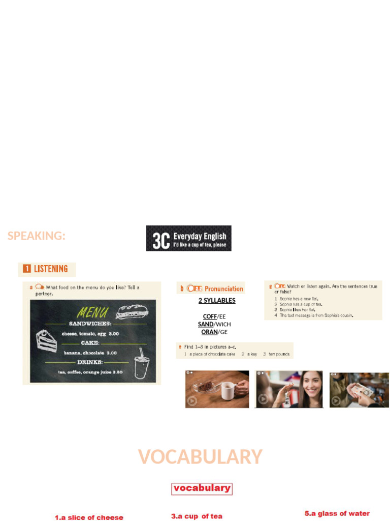 1ro de Secundaria Unit 3 SPEAKING | PDF