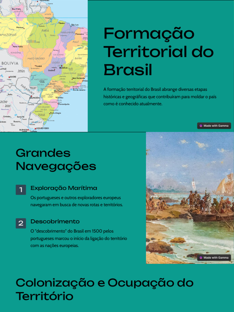 Formação Territorial do Brasil: História e Economia | PDF | Brasil ...