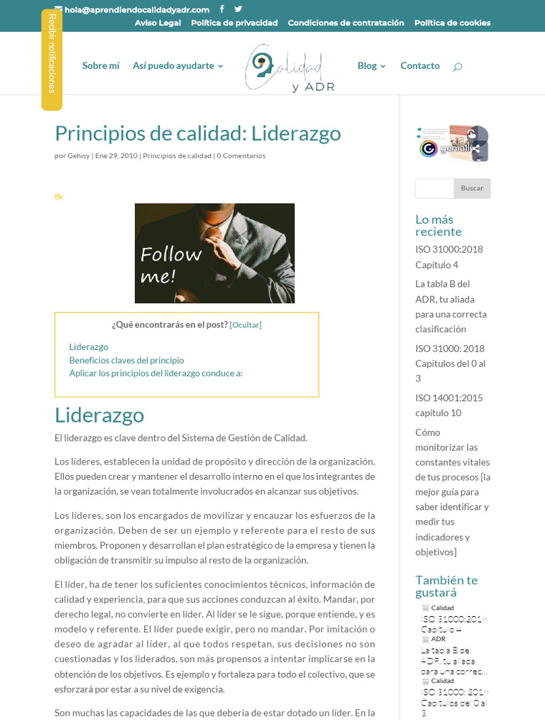 Liderazgo en Sistemas de Calidad | PDF | Calidad (comercial) | Business