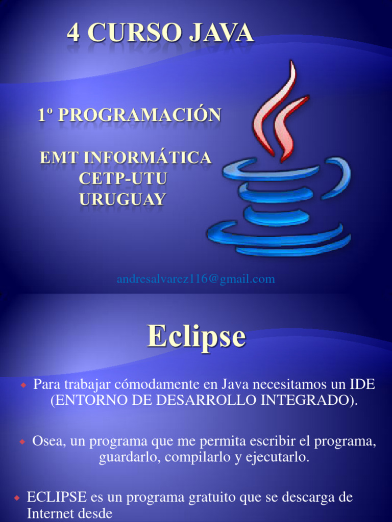 4 Eclipse, Primer Programa | PDF | Java (lenguaje de programación ...