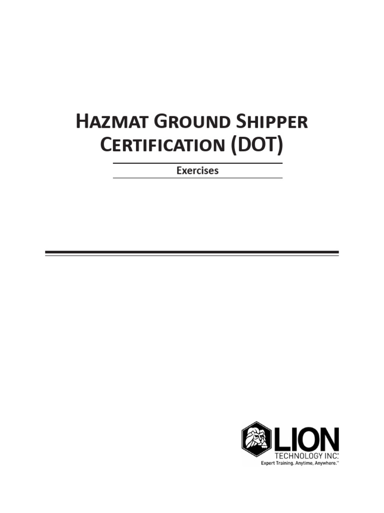 Hazmat Shipping: UN3496 & PG1 Exercises | PDF | Dangerous Goods | Toxicity