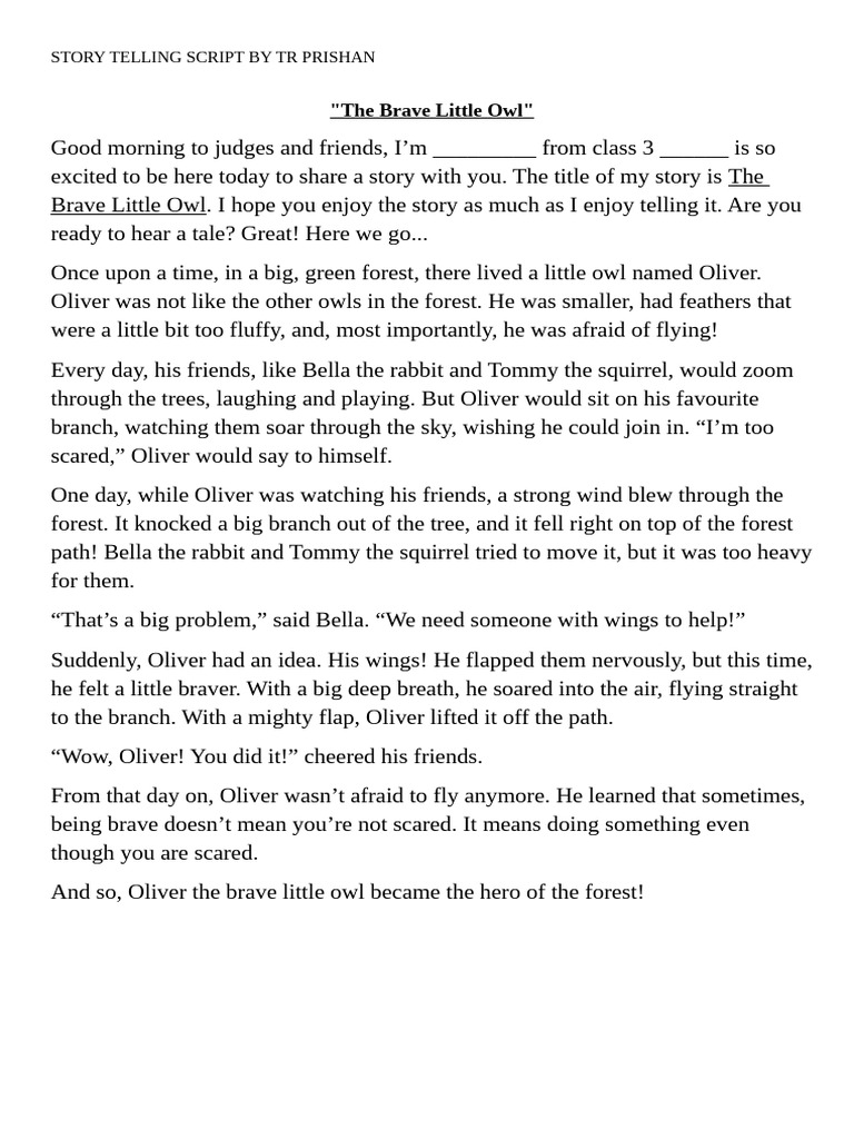 Story Telling Scripts 2025 | PDF | Dragon