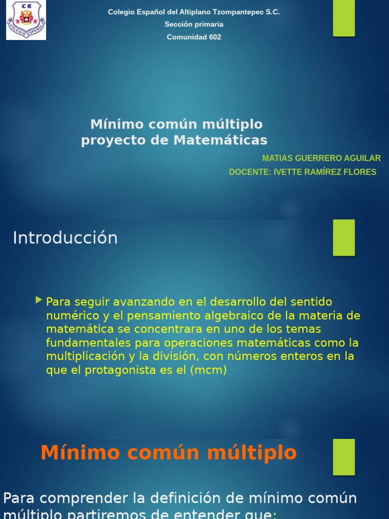 Cálculo del Mínimo Común Múltiplo | PDF | Matemáticas | Aritmética