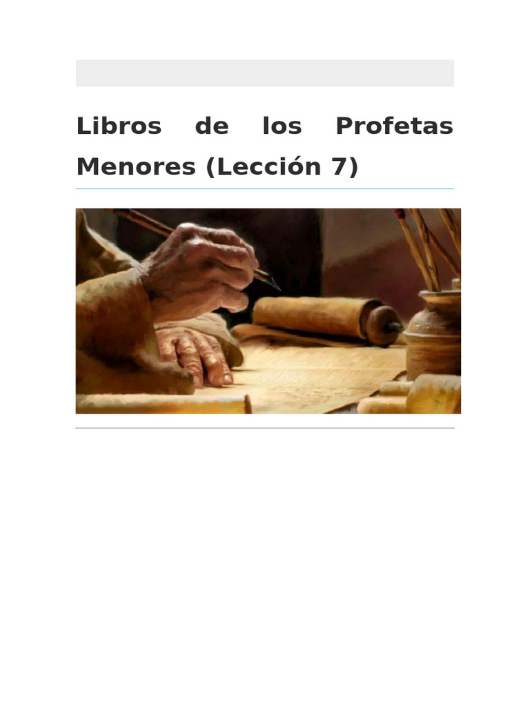 Libros de Los Profetas Menores (Lección 7 | PDF | Templo en jerusalén ...