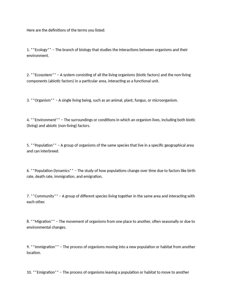 Biology ecology pdf
