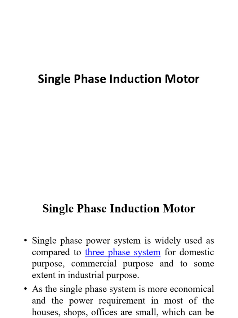 Applications of Single Phase Induction Motors | PDF | Electric Motor ...