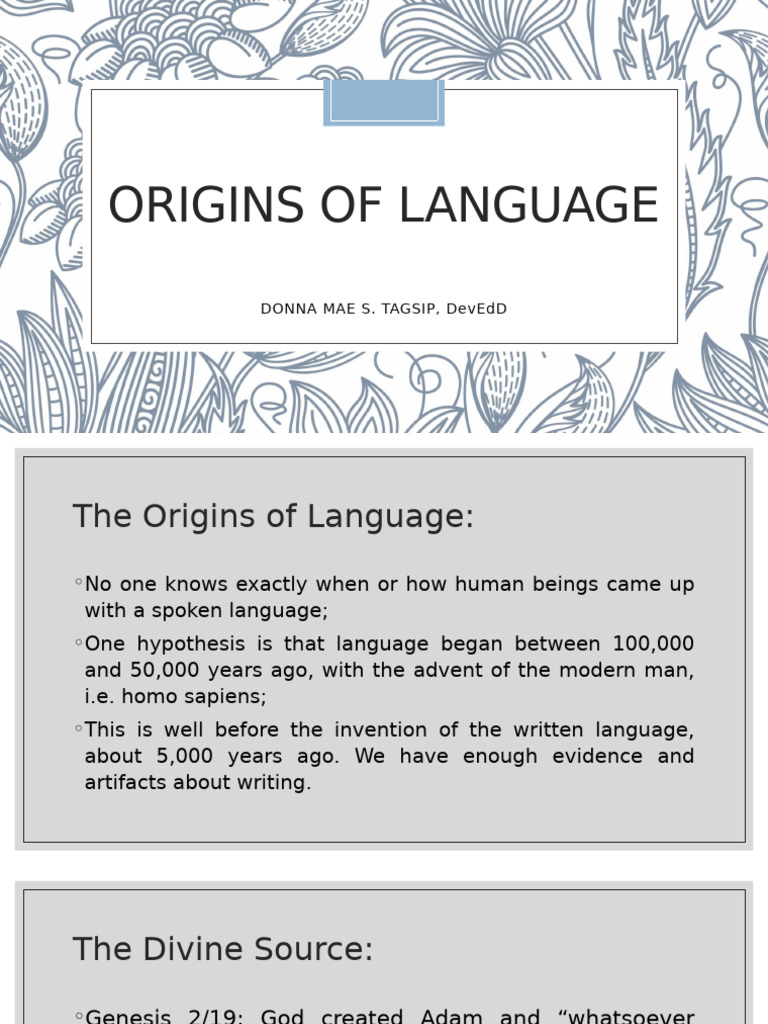 Theories on Language Origins Explained | PDF | Origin Of Language | Gesture