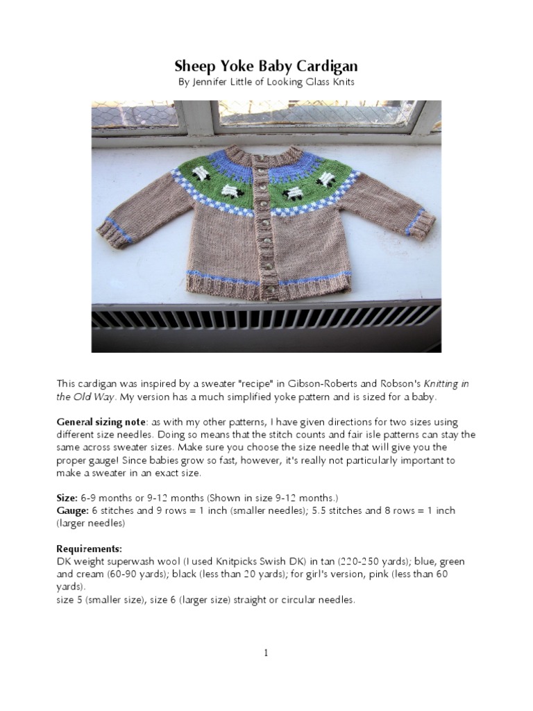 sheep yoke baby cardigan