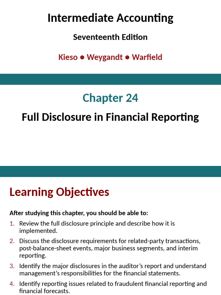 Full Disclosure in Financial Reporting | PDF | Auditor's Report ...