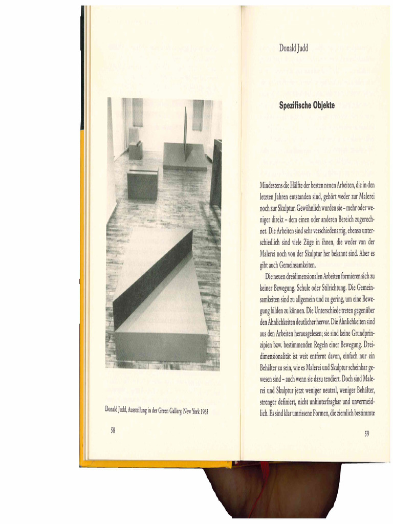 Donald Judd Spezifische Objekte 1965 | PDF