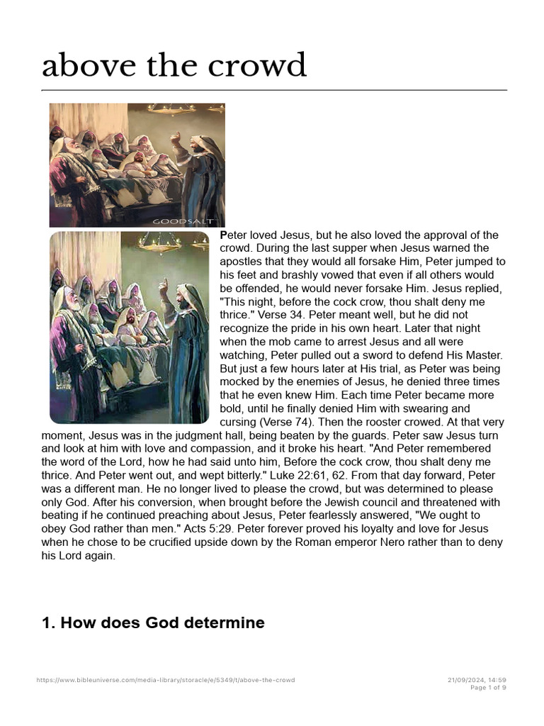 Peter's Journey: From Crowd to Christ | PDF | Jesus | Saint Peter