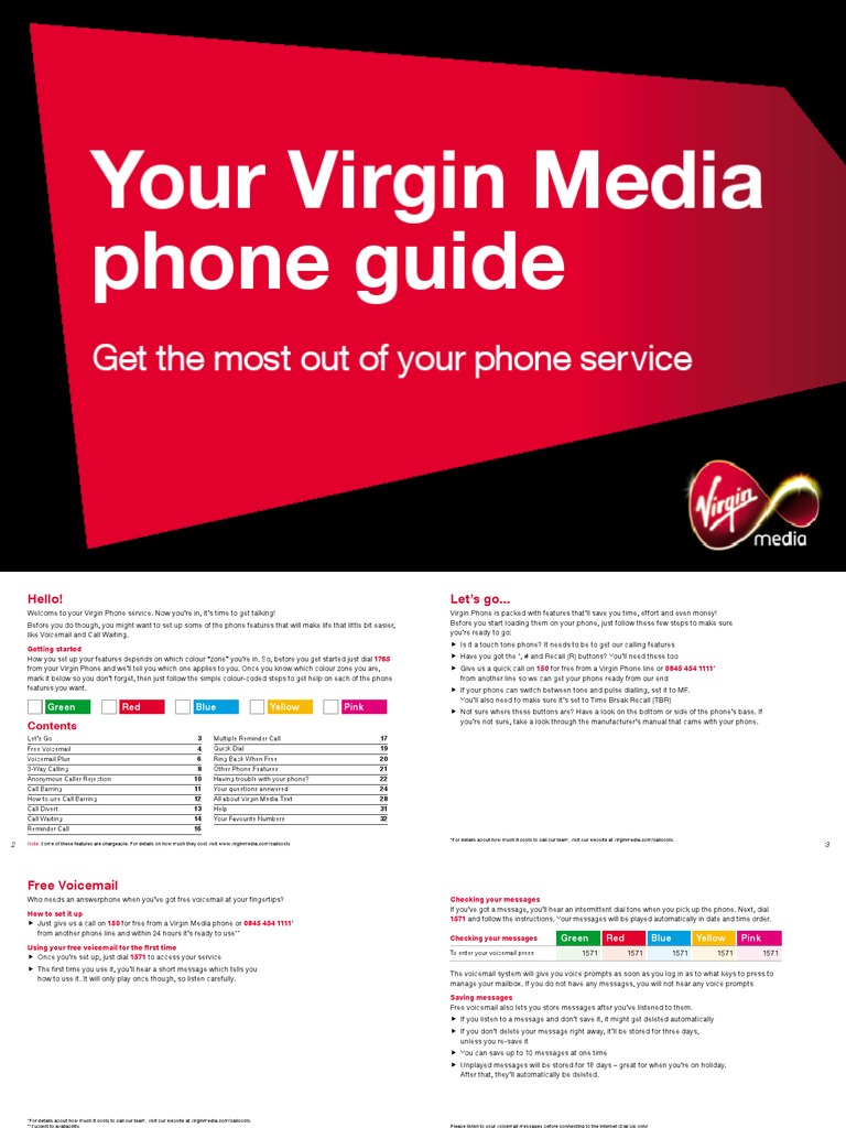 Virgin Phone Guide Text Messaging Voicemail