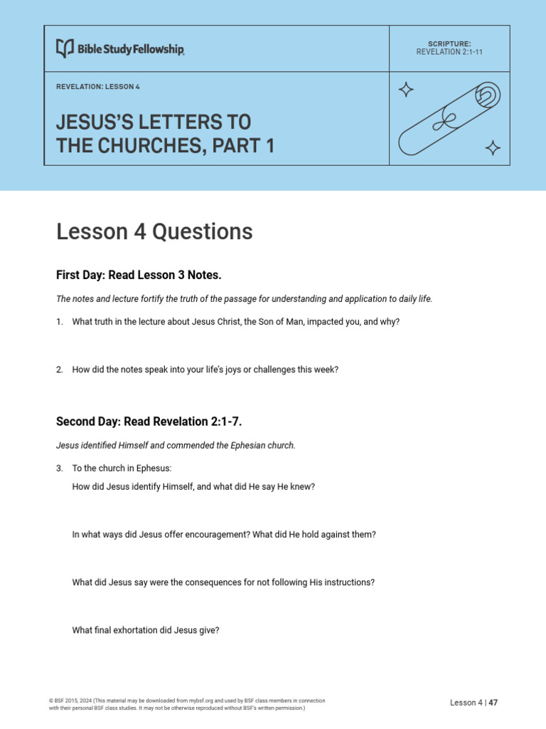 Jesus's Letters to Ephesus and Smyrna | PDF | Jesus | Christian Church