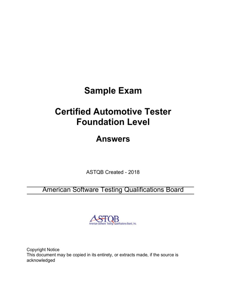 CTFL Aut 2018 Engl Sol Sample Paper | PDF | Systems Engineering