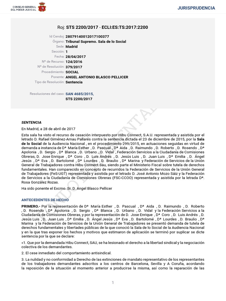 STS 2200 2017 | PDF | Caso de ley | Justicia