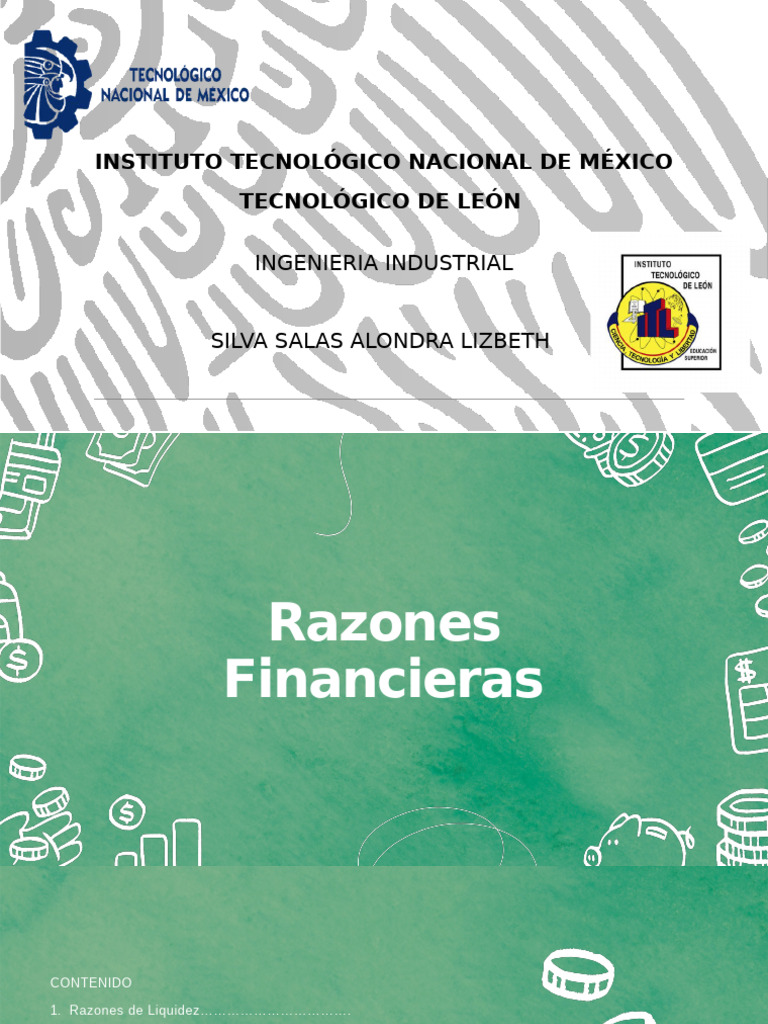 Razones Financieras en Ingeniería Industrial | PDF | Business ...